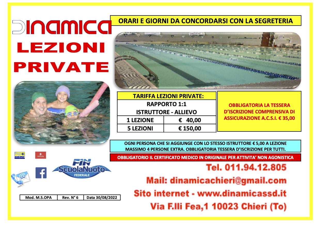 LEZIONI PRIVATE 2022-3