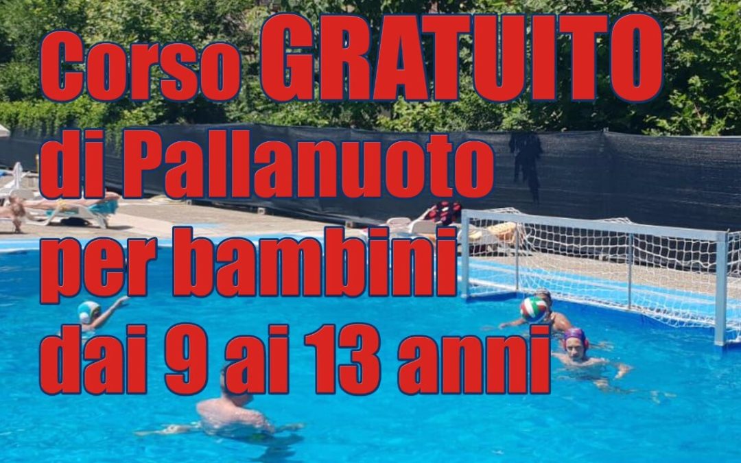 Pallanuoto : CORSO GRATUITO ESTATE 2018