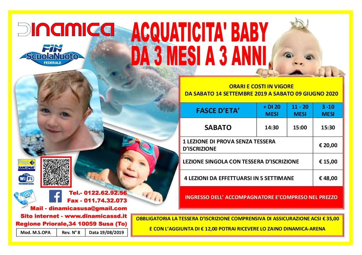 Volantino Acquaticità Baby 2019-2020
