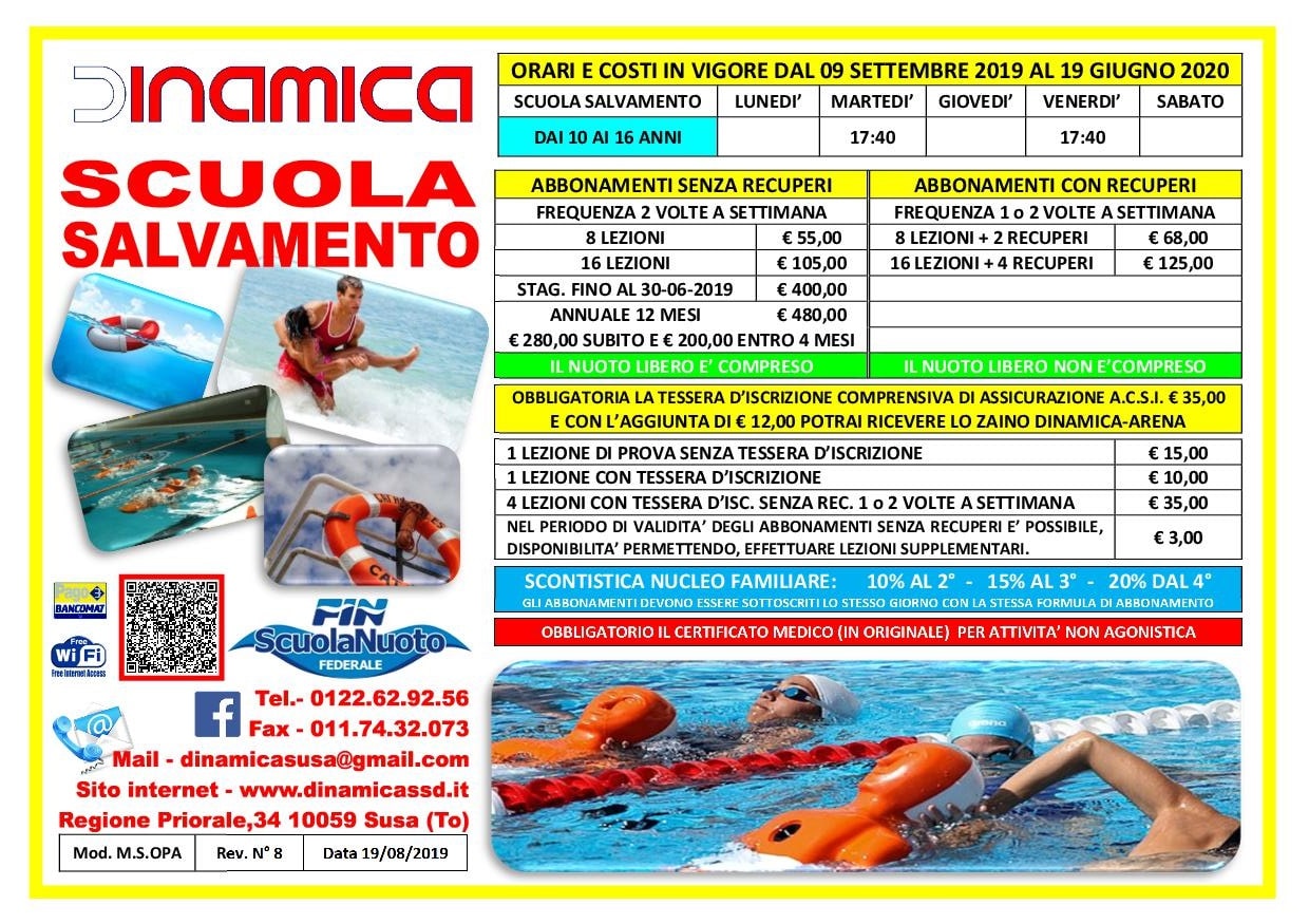 Volantino Scuola di Salvamento 2019-2020