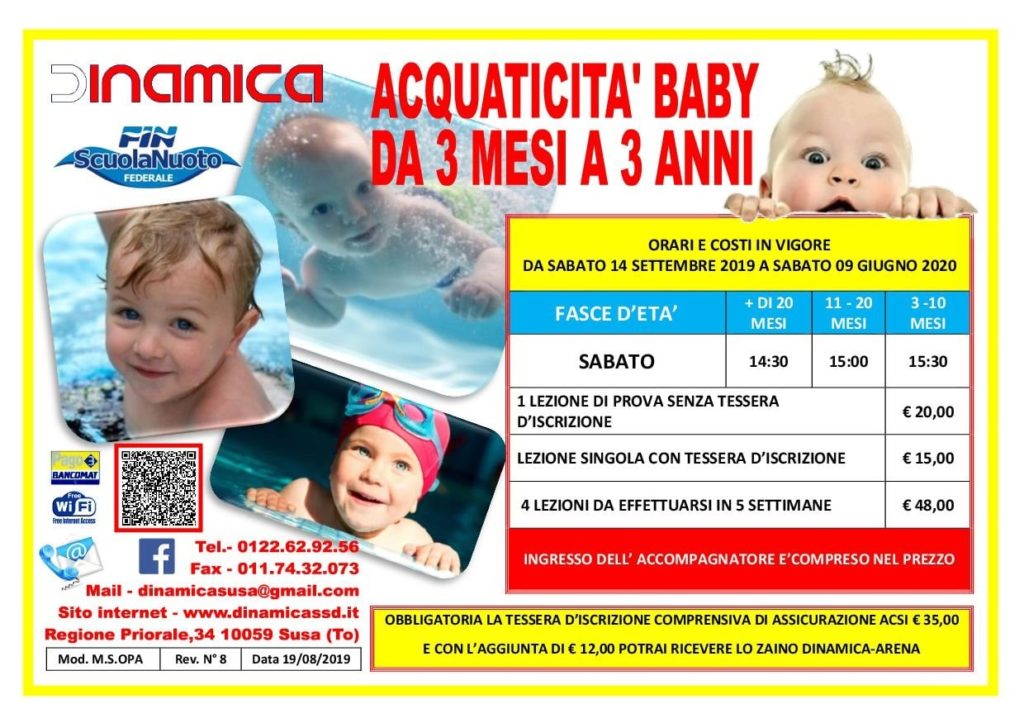 Volantino Acquaticità Baby 2019-2020