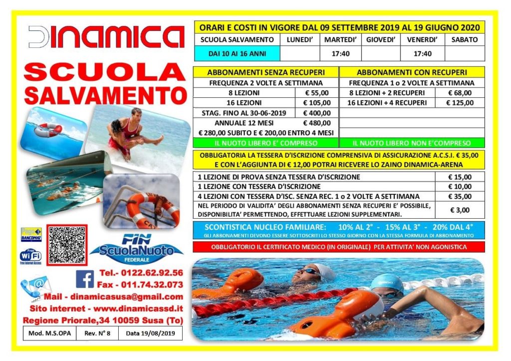 Volantino Scuola di Salvamento 2019-2020