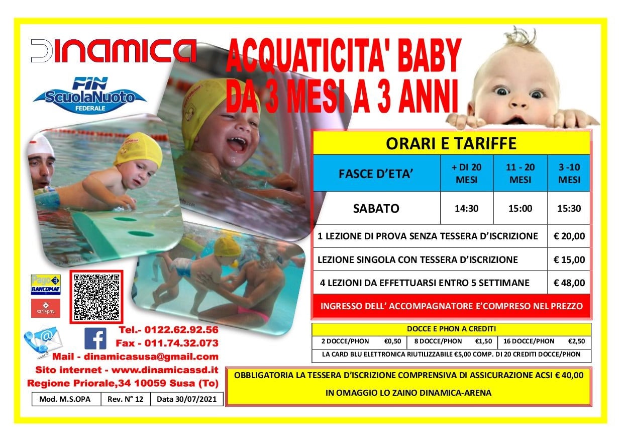 Volantino Acquaticità Baby 2019-2020